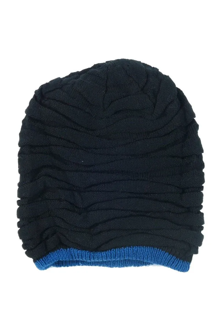 หมวกไหมพรมผ้าสองสี - Soft Lined Thick Knit Warm Reversible Winter Slouchy Beanies Hat