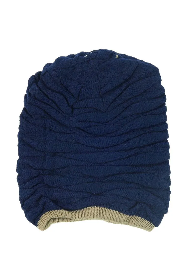 หมวกไหมพรมผ้าสองสี - Soft Lined Thick Knit Warm Reversible Winter Slouchy Beanies Hat