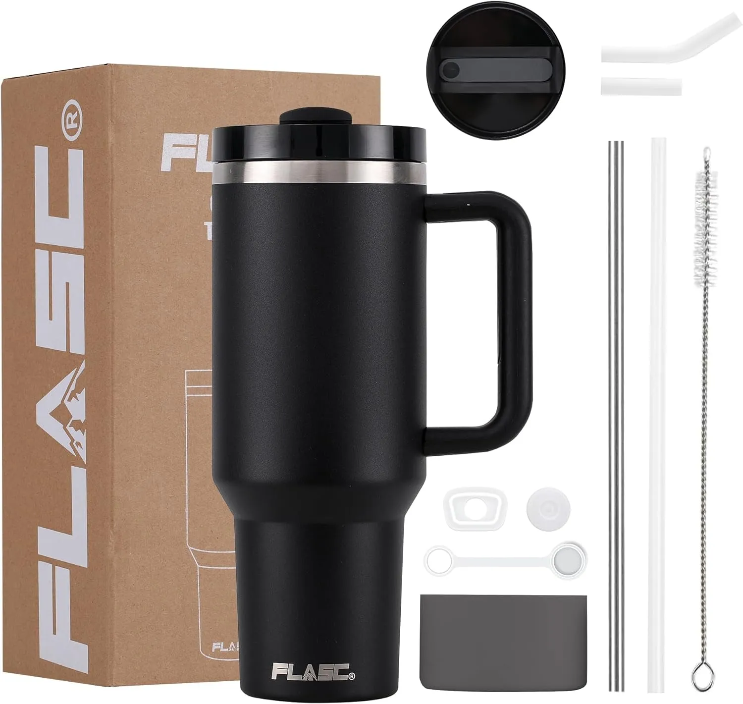 40 Oz Travel Mug: The Ultimate Spill-Proof Hydration Solution with Stylish Accessories (Rose Quartz Edition)