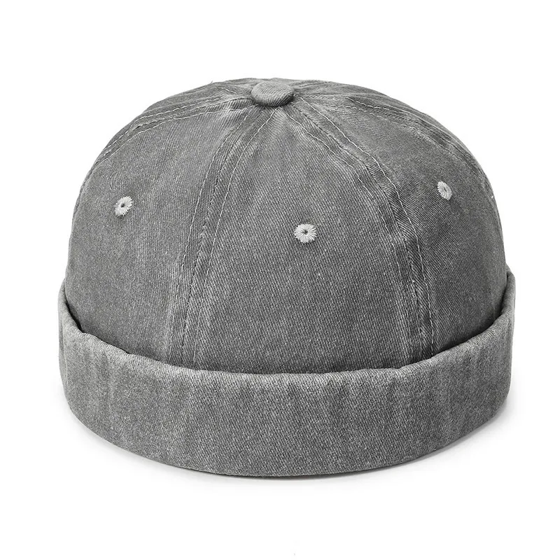 Adjustable Brimless Docker Hat / Cotton Breathable No Vizor Cap - SF1460