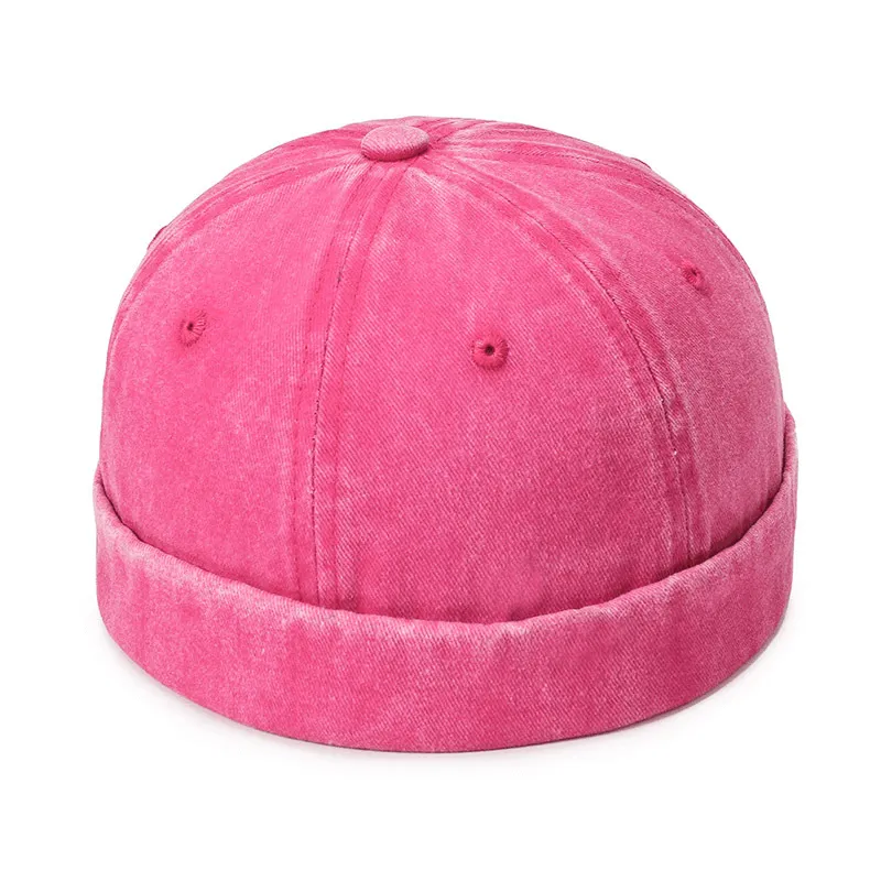 Adjustable Brimless Docker Hat / Cotton Breathable No Vizor Cap - SF1460
