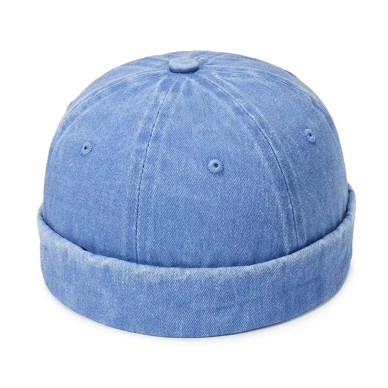 Adjustable Brimless Docker Hat / Cotton Breathable No Vizor Cap - SF1460