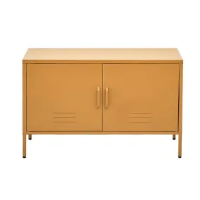 ArtissIn Buffet Sideboard Locker Metal Storage Cabinet - BASE Yellow