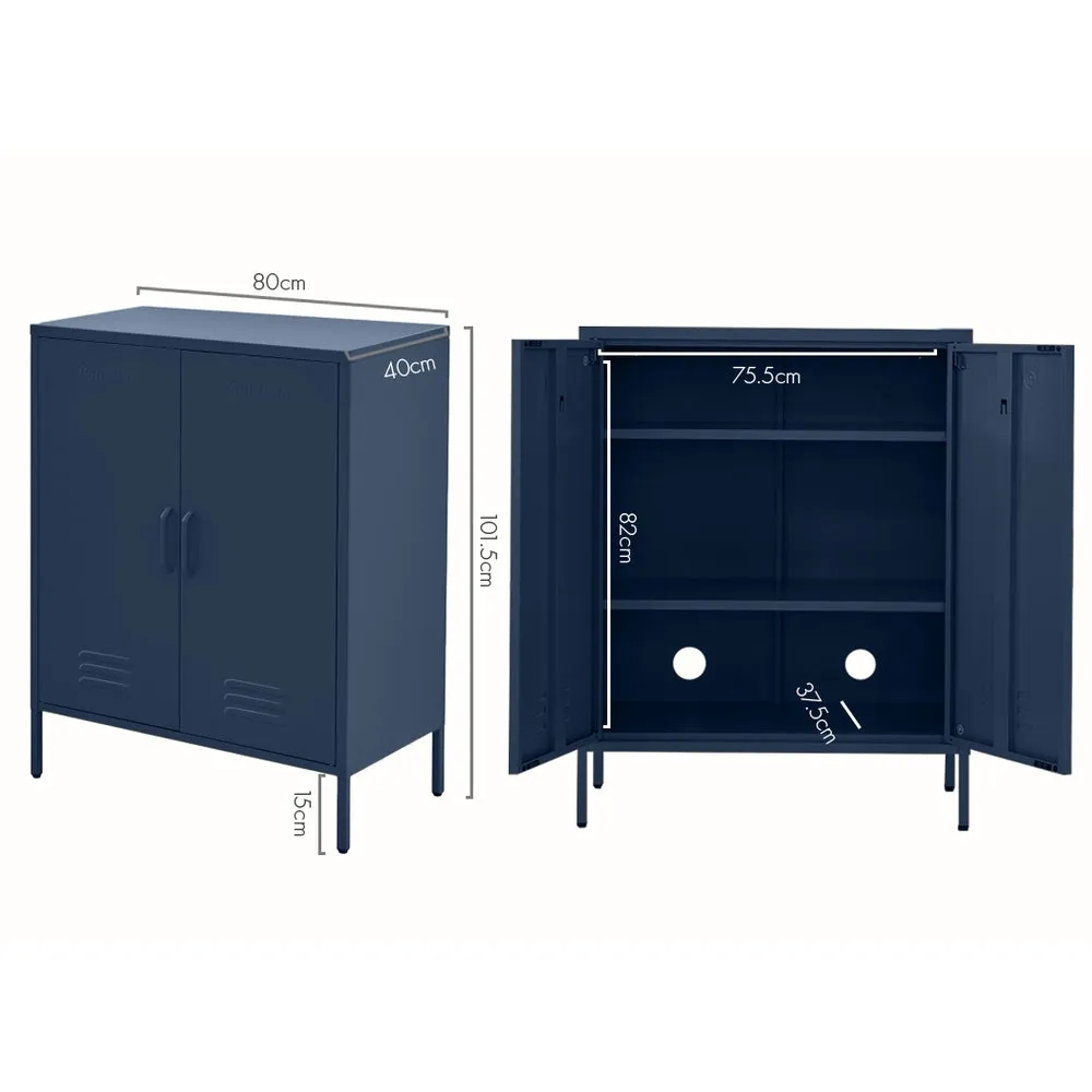 ArtissIn Buffet Sideboard Locker Metal Storage Cabinet - SWEETHEART Blue