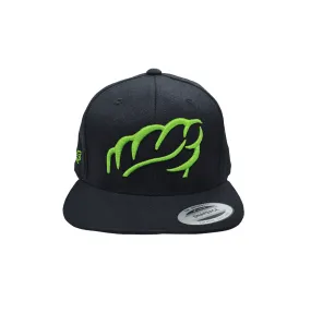 AT047 - Baseball Cap Classic Shape Heritage - Black/Lime