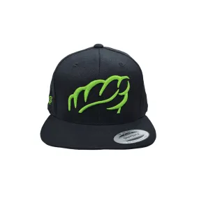 AT047 - Baseball Cap Classic Shape Heritage - Black/Lime
