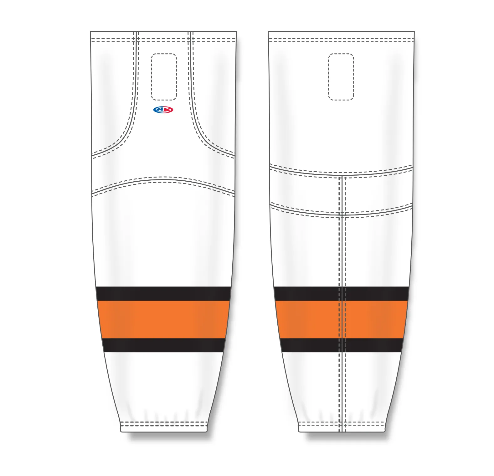 Athletic Knit (AK) HS2100-859 Medicine Hat Tigers White Mesh Ice Hockey Socks