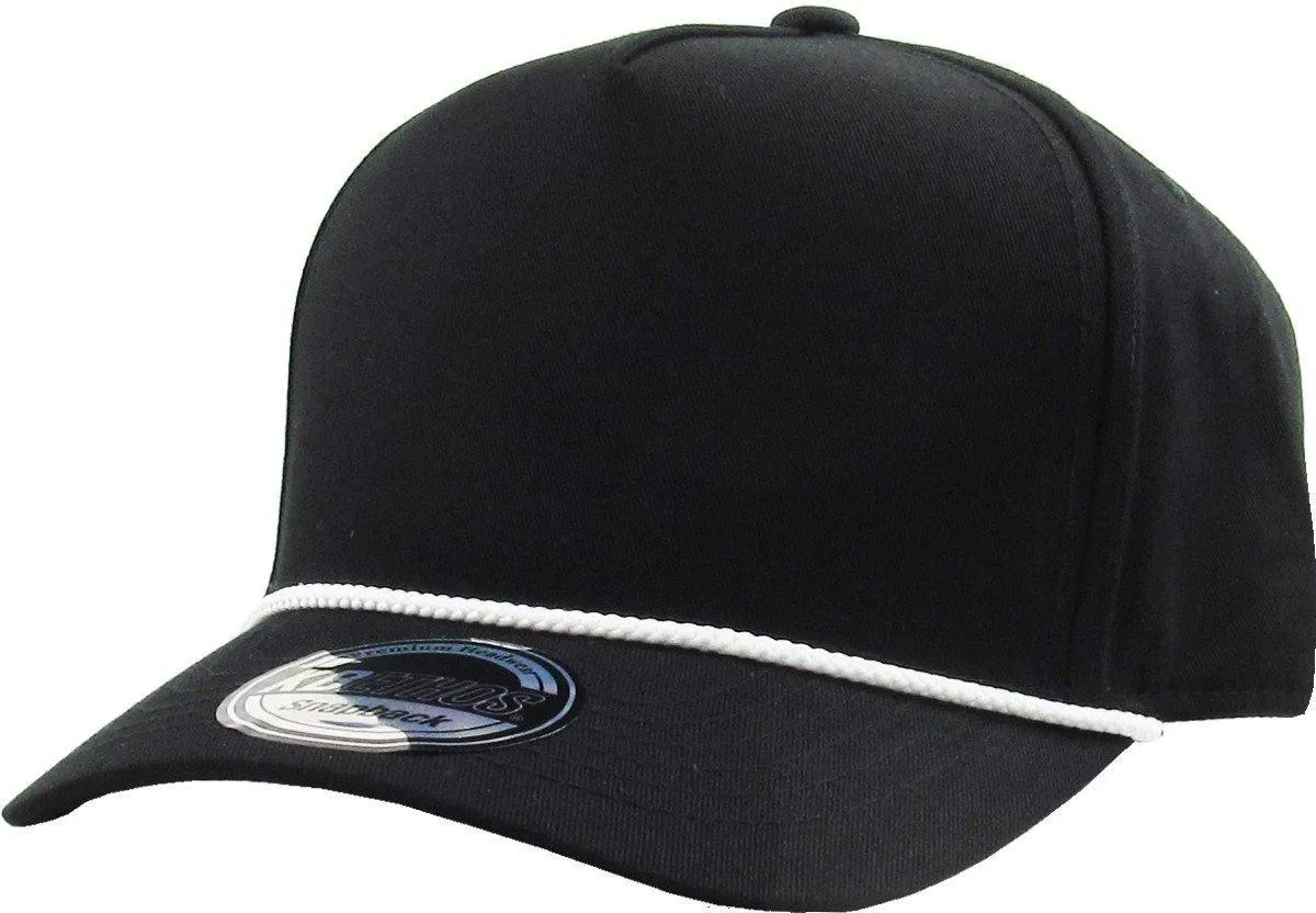 Blank 5-Panel Rope Snapback Hat