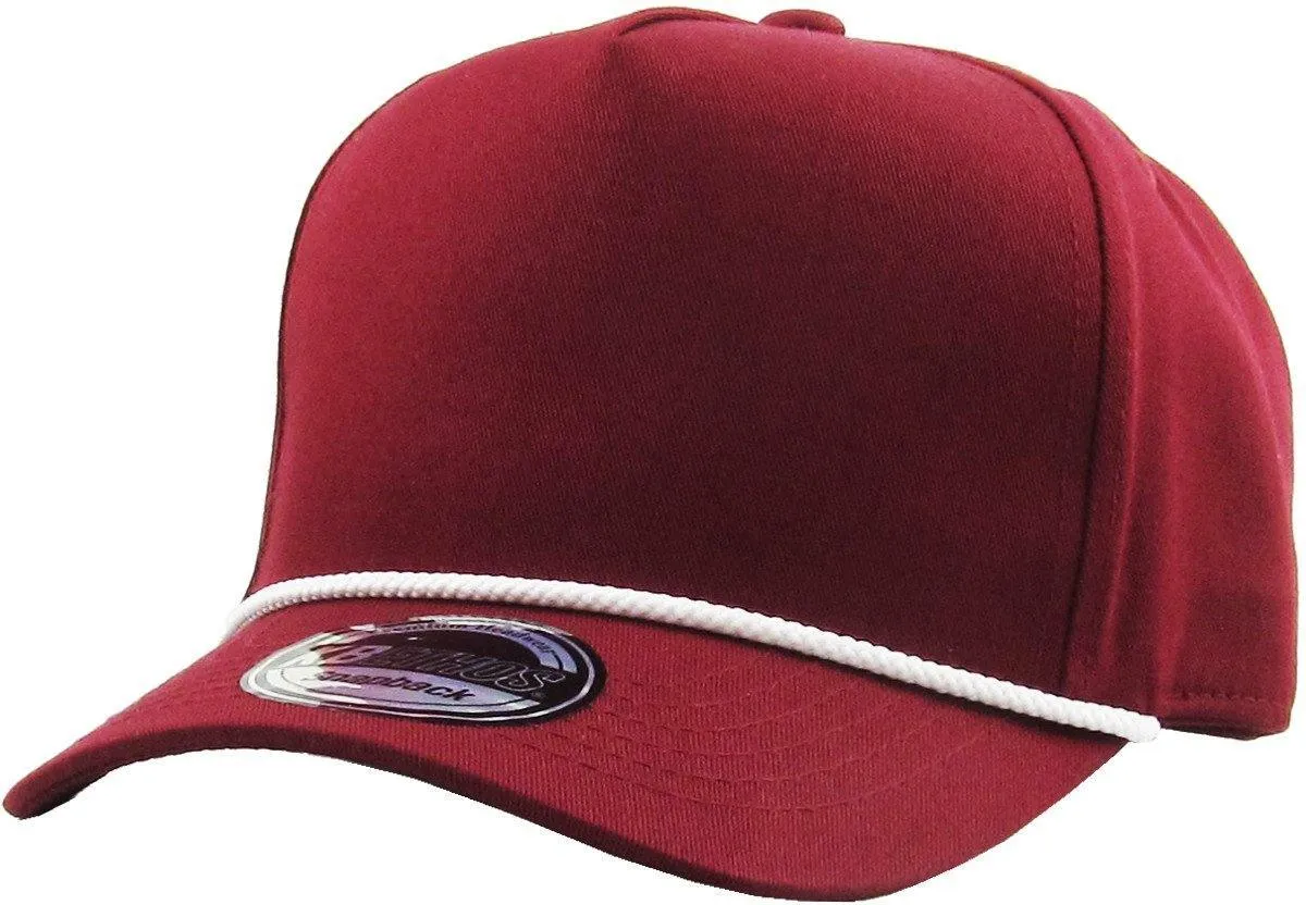 Blank 5-Panel Rope Snapback Hat