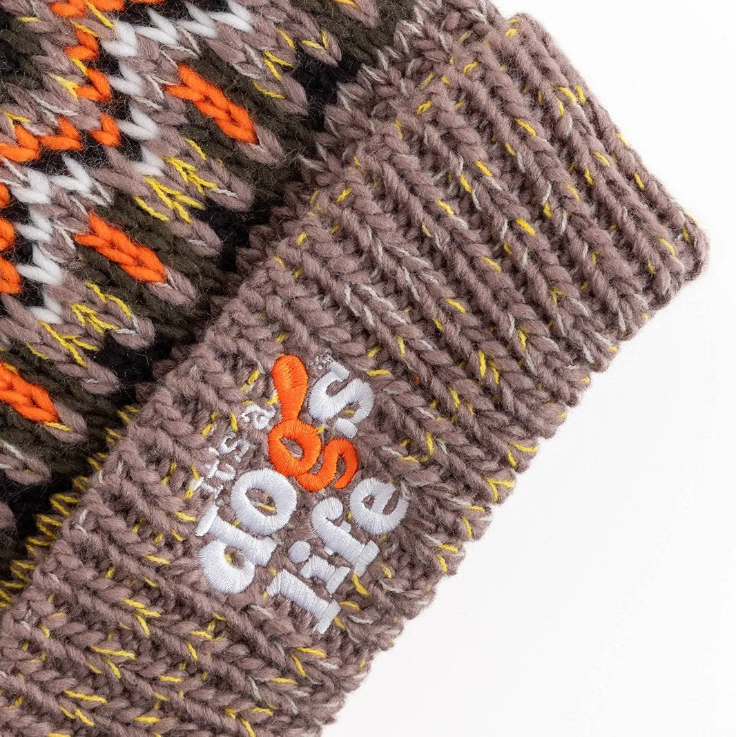 Blizzard  Beanie Fair Isle style with Pom - Forager