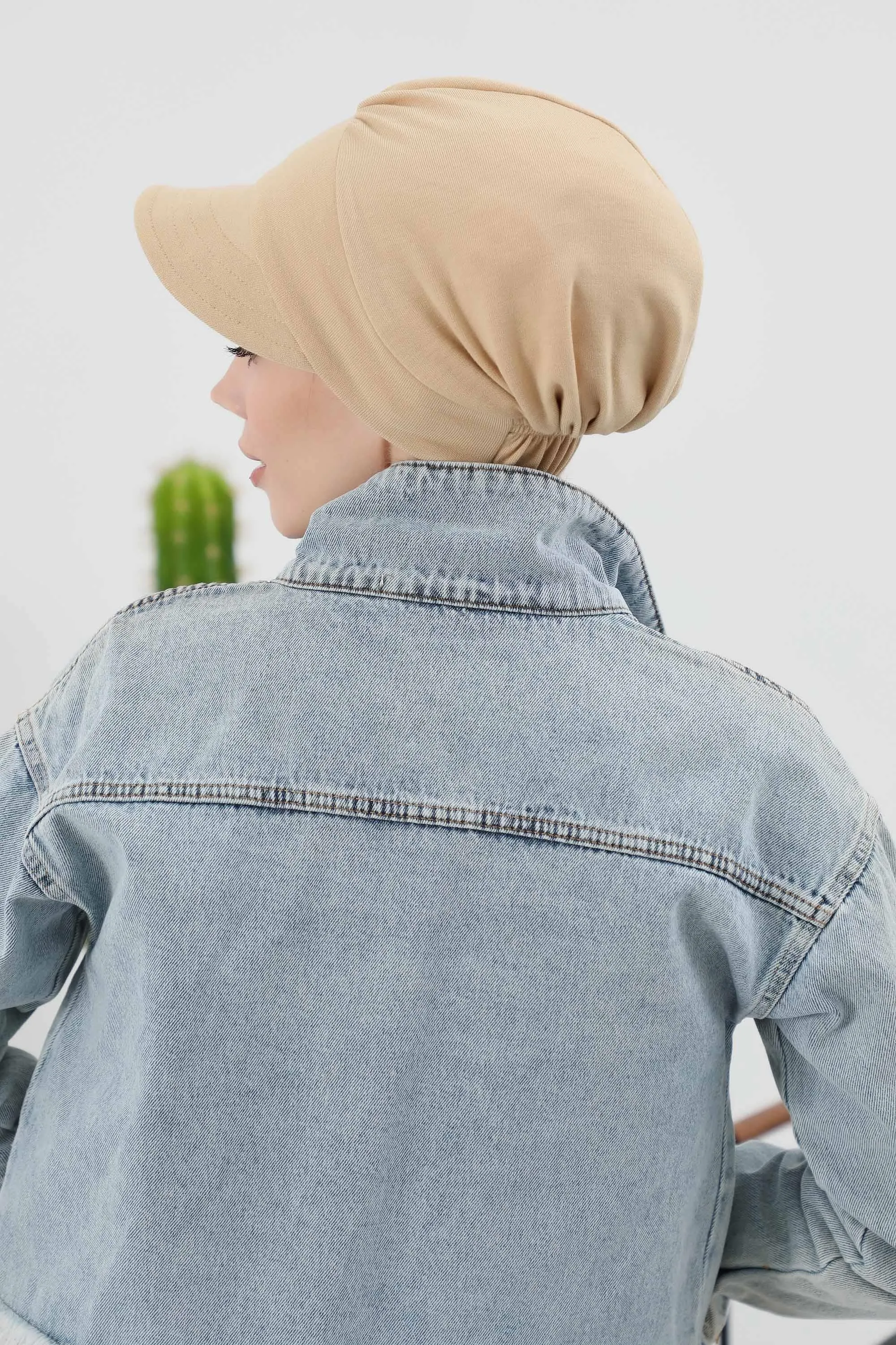 Chic Winter Visor Turban Hat for Women, Warm Ribbed Polyviscose Headwrap, Fashionable Polyviscose Headwrap for Winter,B-73RB