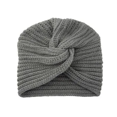 Cross Wrap Knitted Bonnet Hat