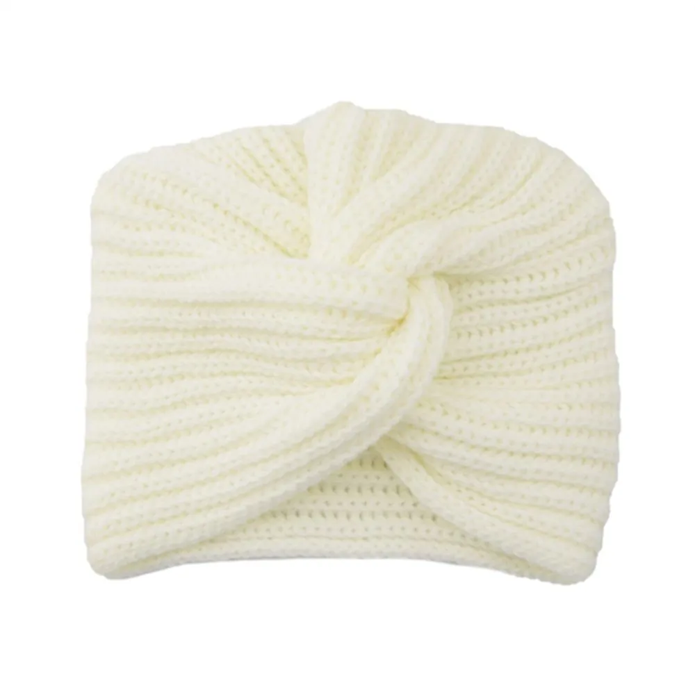 Cross Wrap Knitted Bonnet Hat