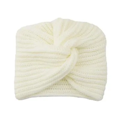 Cross Wrap Knitted Bonnet Hat