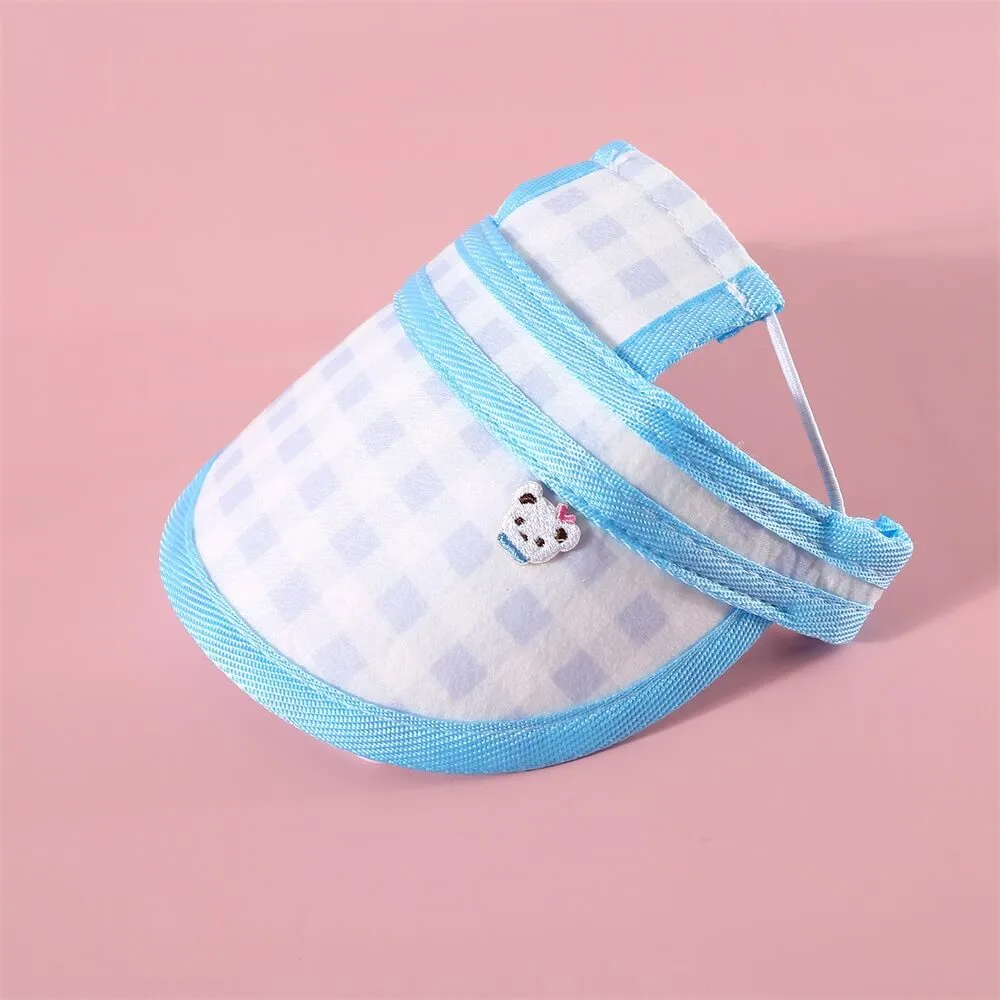 Dog Outdoor Plaid Sun Hat - Baseball Cap for Sun Protection