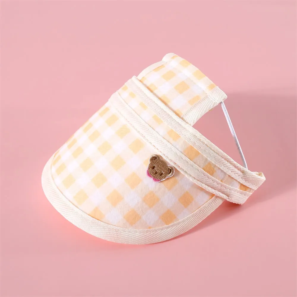 Dog Outdoor Plaid Sun Hat - Baseball Cap for Sun Protection