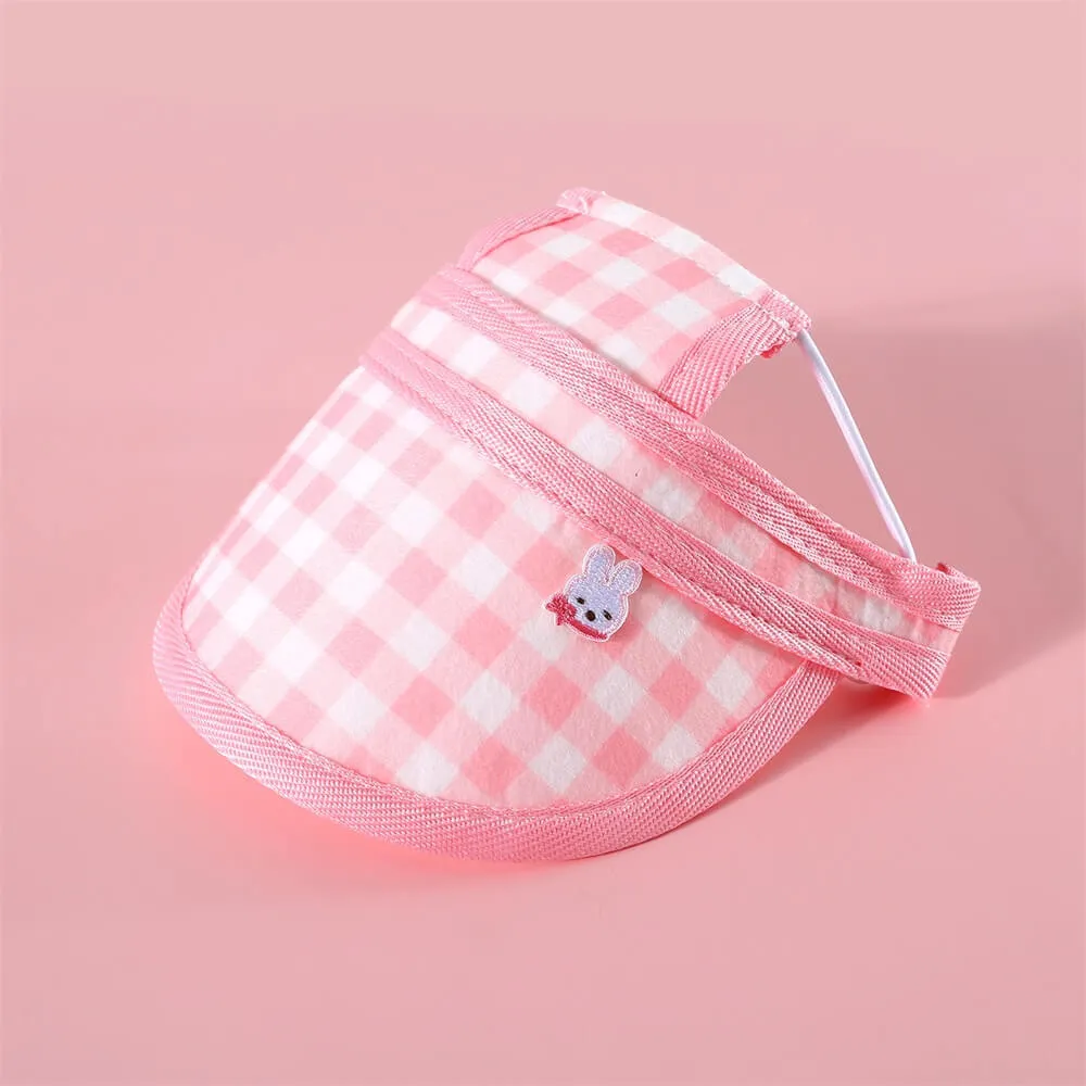 Dog Outdoor Plaid Sun Hat - Baseball Cap for Sun Protection