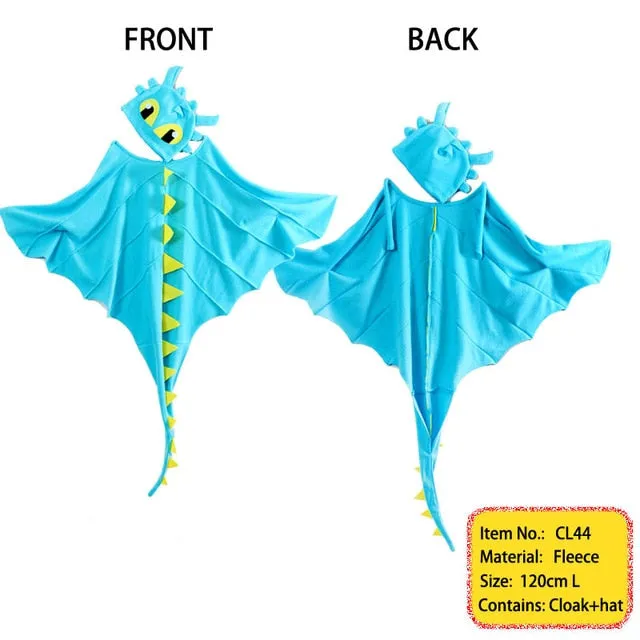 Dragon Costume Cloak with Hat Toothless Dragon Costume Cape Anime Cosplay Costumes Dinosaur Costume
