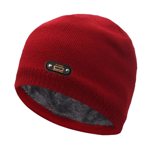 Fashion Knitted Hat Men Winter Hats For Women Skullies Beanies Cap шапк Beanie Hat Fur Gorro Thick Warm Bonnet Men's Winter Cap