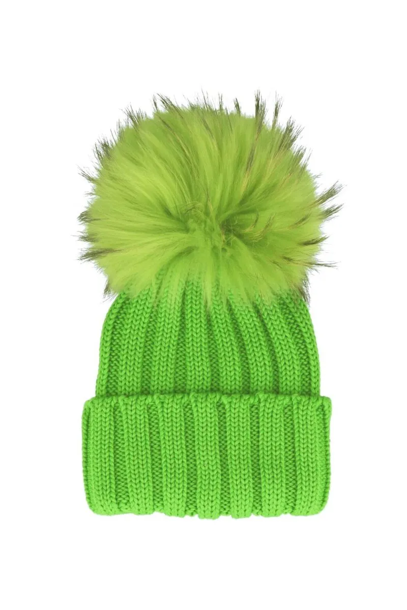 Fox Fur Pom Pom Hat