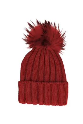 Fox Fur Pom Pom Hat
