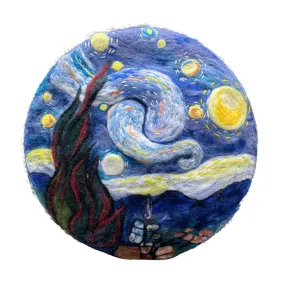 French Women's beret hat Van Gogh