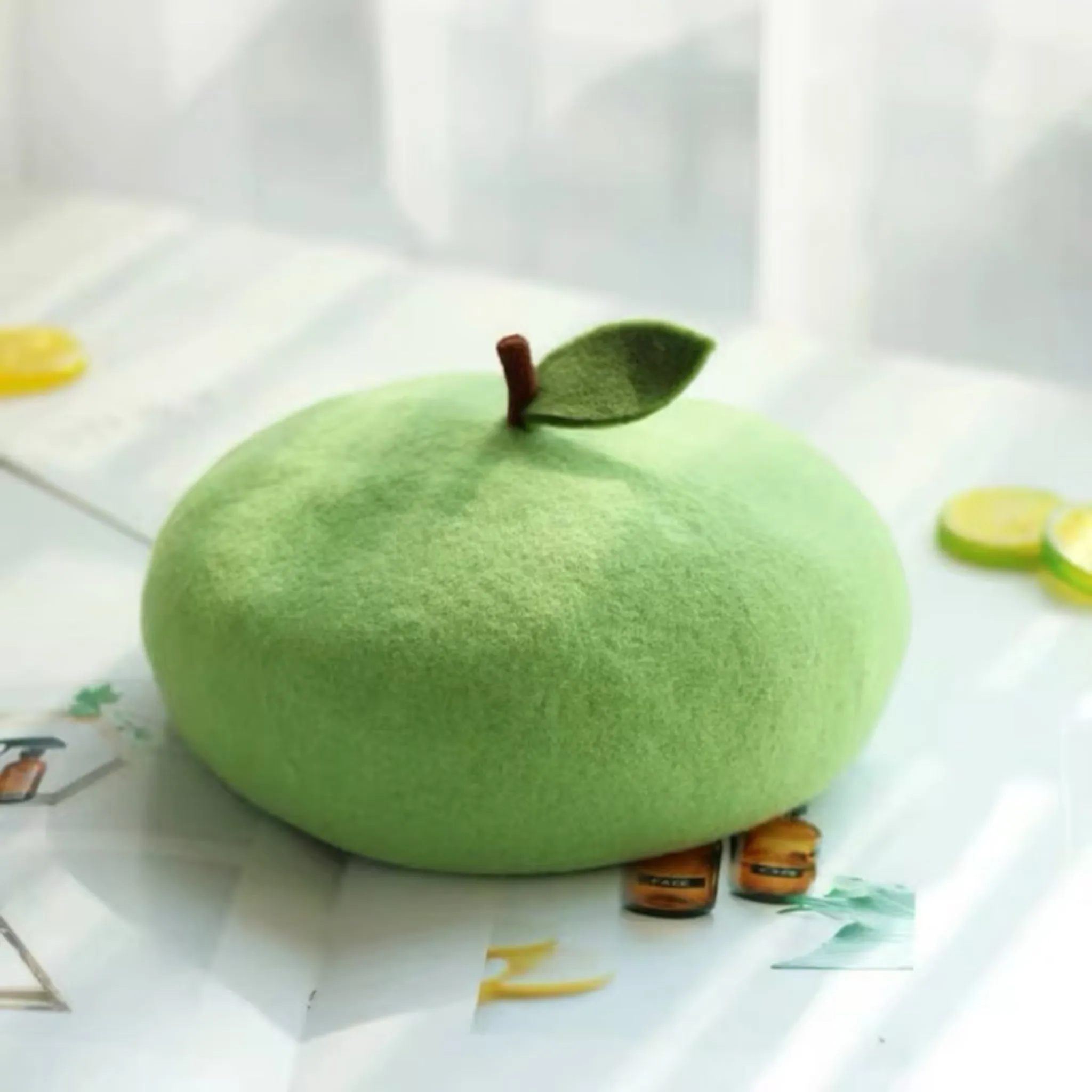 Green Apple Wool Beret