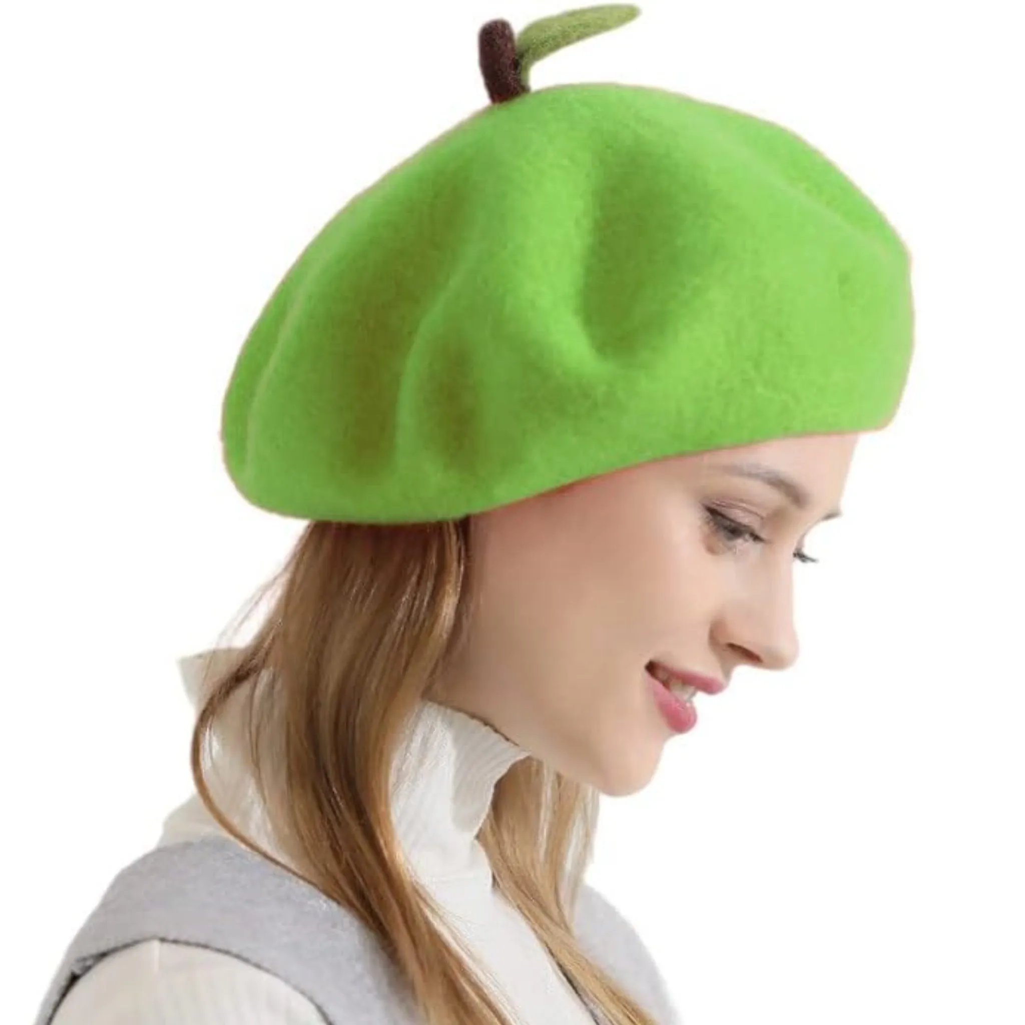 Green Apple Wool Beret