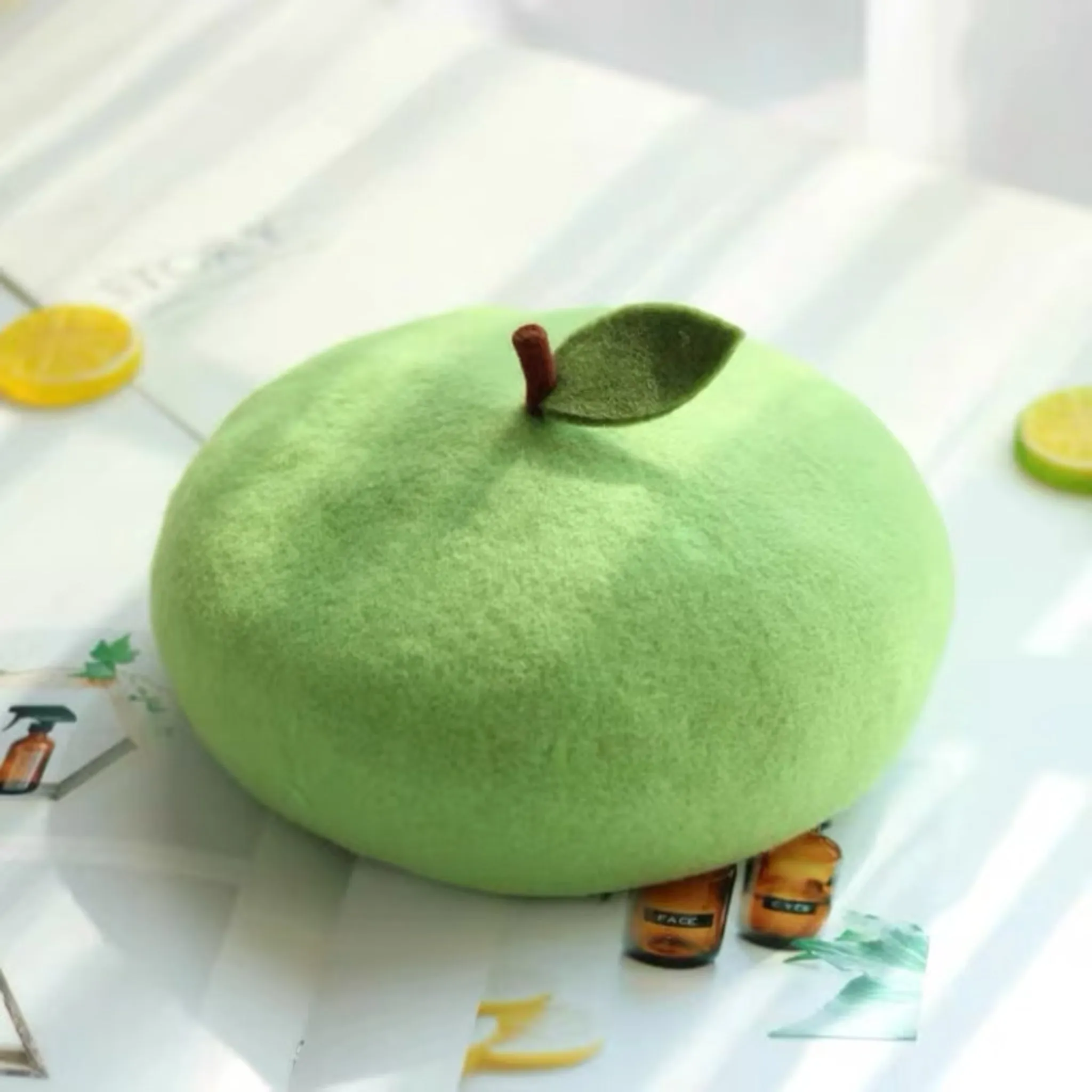 Green Apple Wool Beret