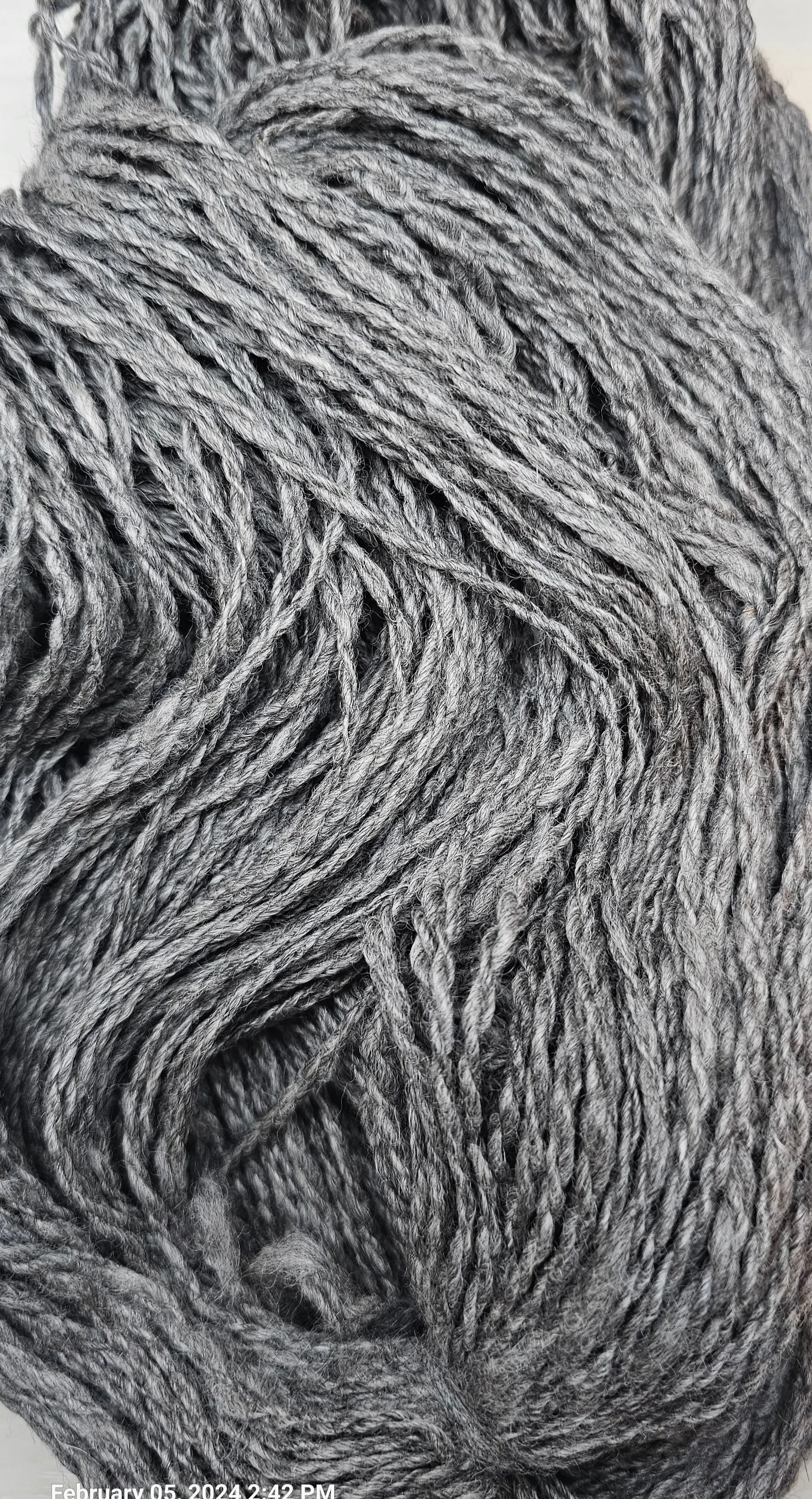 Handspun Grey Alpaca
