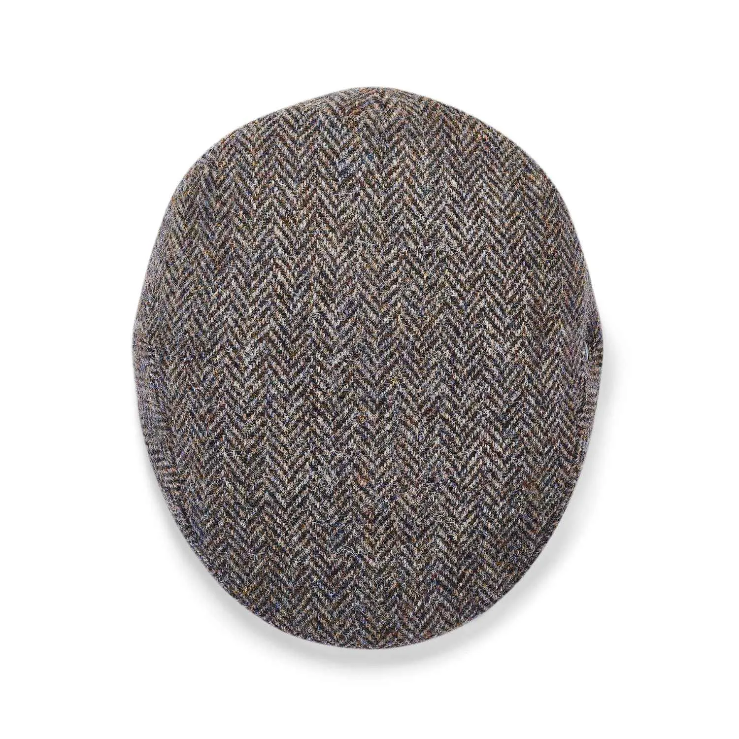 Harris Tweed Flat Cap | Beige Herringbone Cap by City Sport