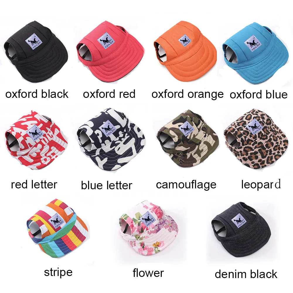 Hat for Dogs, Cotton Baseball Cap for Small Dog, Many Color Options Available
