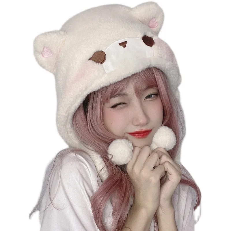 Kawaii Original Cute Bear Plush Hat