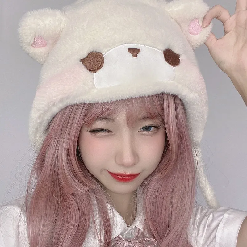 Kawaii Original Cute Bear Plush Hat