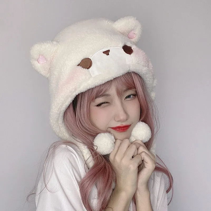 Kawaii Original Cute Bear Plush Hat
