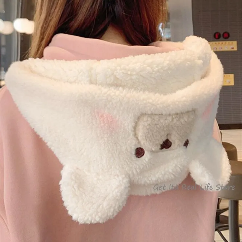 Kawaii White Bear Women Warm Hat