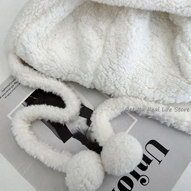 Kawaii White Bear Women Warm Hat