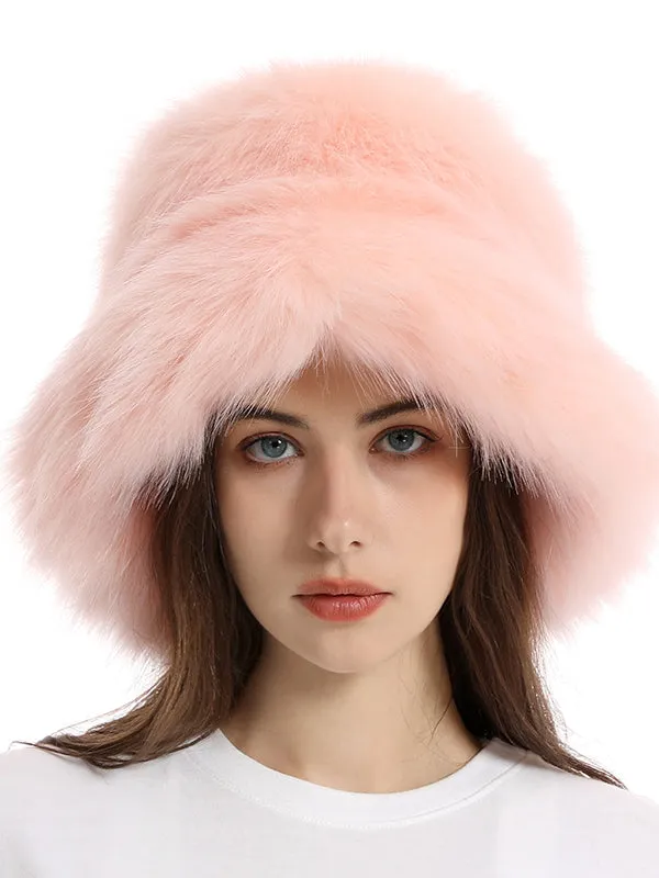 Keep Warm Solid Color Bucket Hat