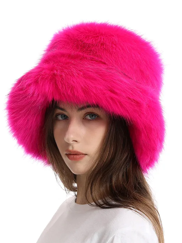Keep Warm Solid Color Bucket Hat