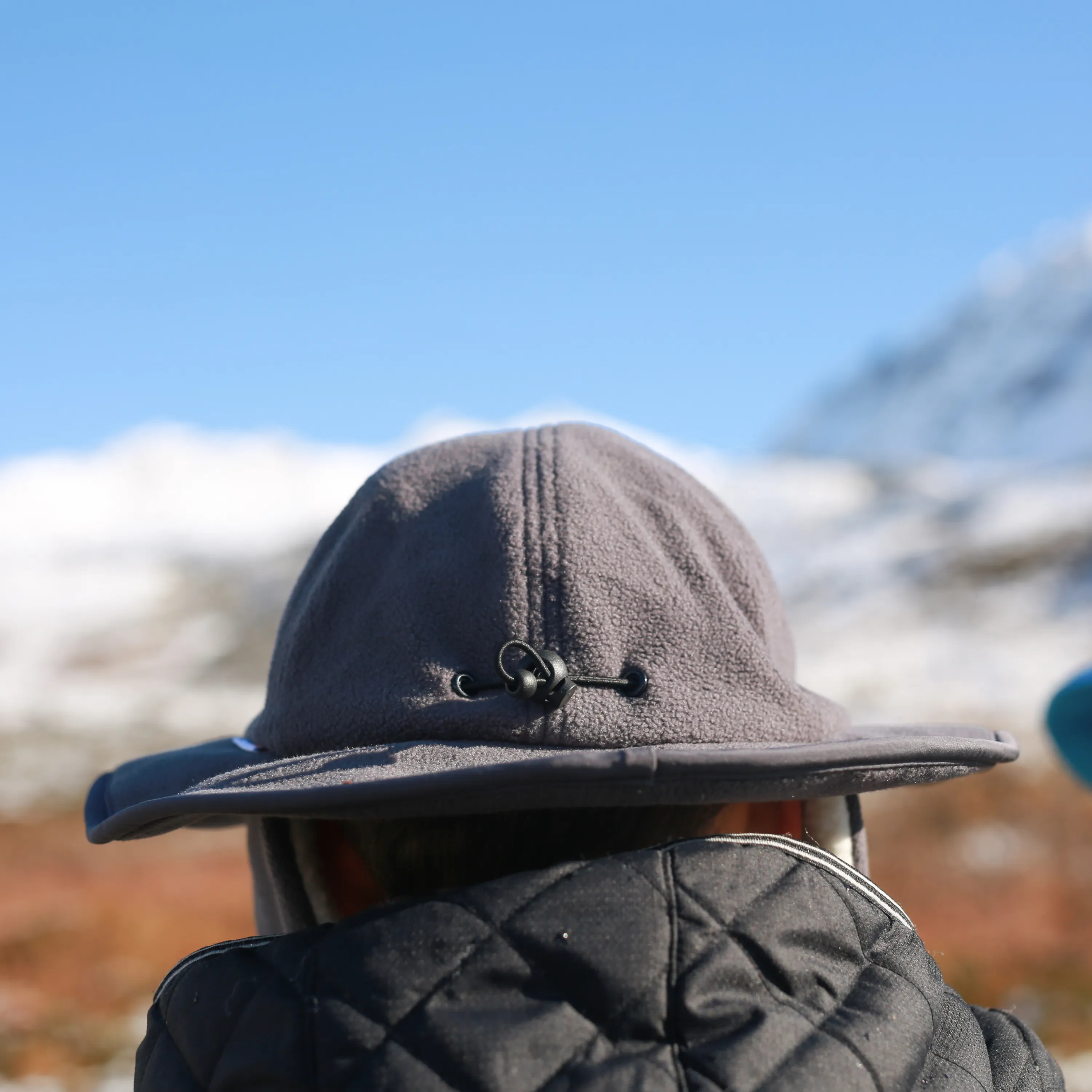 Kids Tundra Ear Flap Fleece Winter Wide Brim Sun Hat - Slate