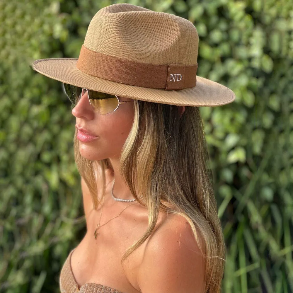 Lachesis by Malu Pires Panama Style Brown Hat
