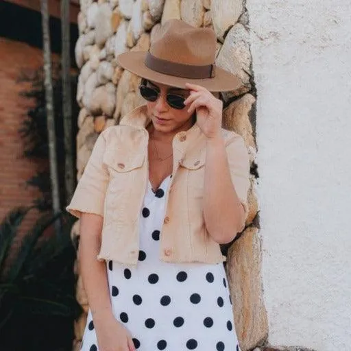 Lachesis by Malu Pires Panama Style Brown Hat