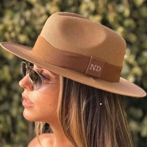 Lachesis by Malu Pires Panama Style Brown Hat
