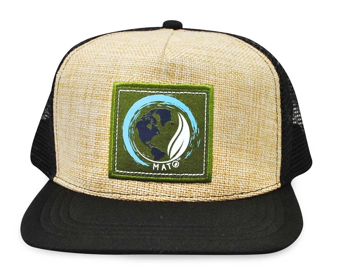 Mato Allo Trucker Hat Black Mesh Adjustable Snapback Baseball Cap