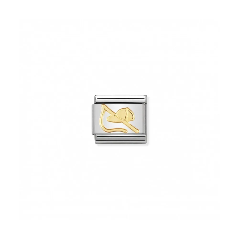 Nomination Composable Gold Riding Hat & Crop Link ~ 030106/18