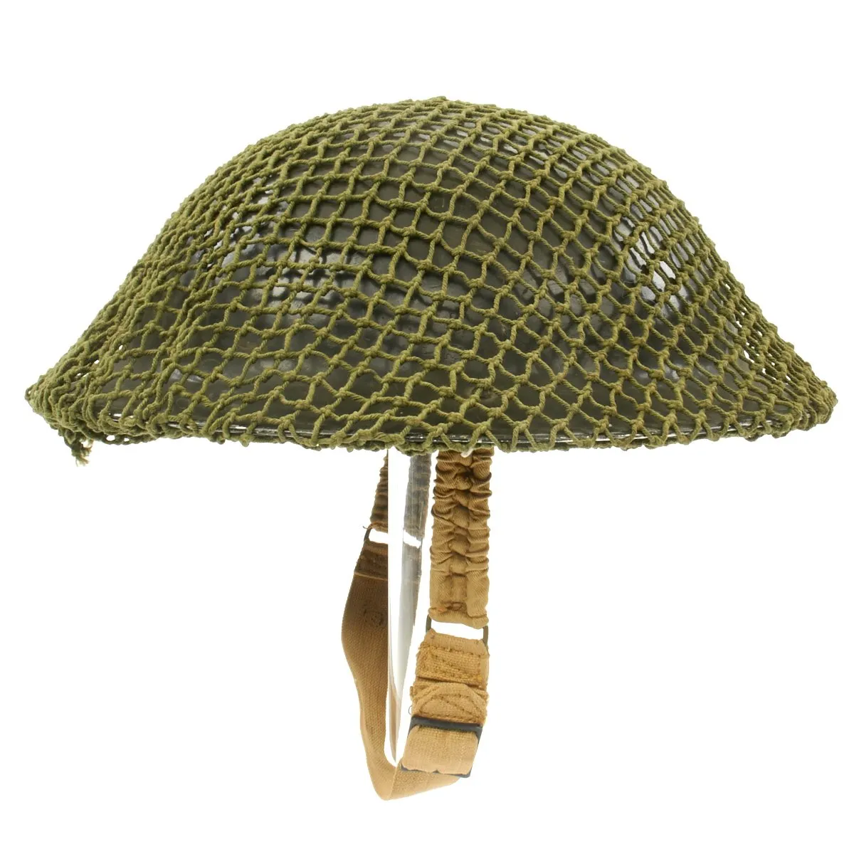 Original Canadian WWII Brodie MkII Steel Helmet with Net with size 6 7/8 liner - Dated 1942
