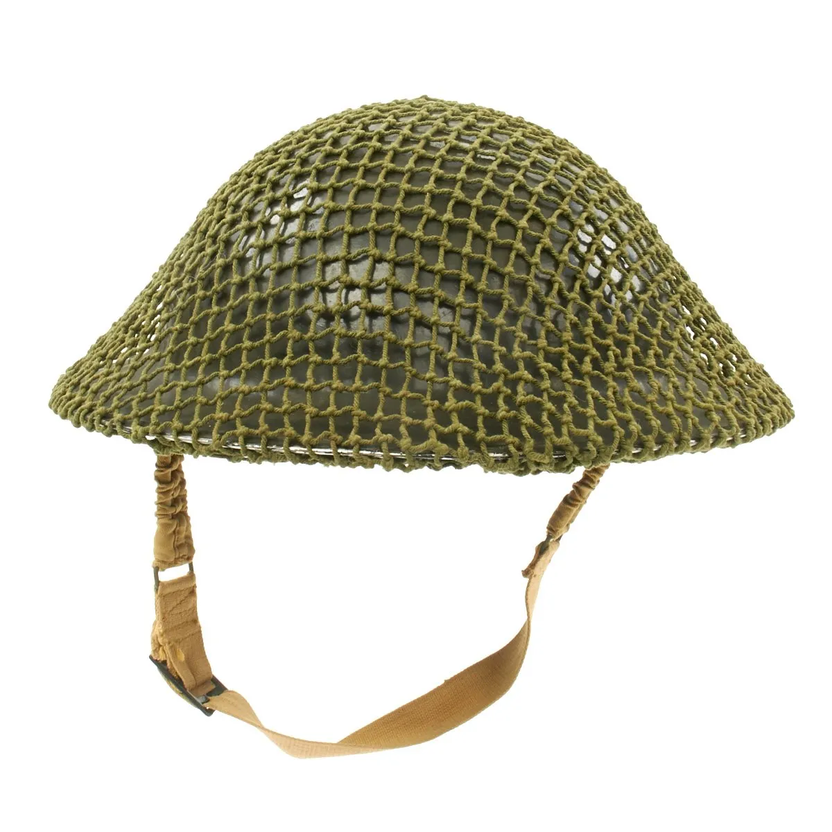 Original Canadian WWII Brodie MkII Steel Helmet with Net with size 6 7/8 liner - Dated 1942