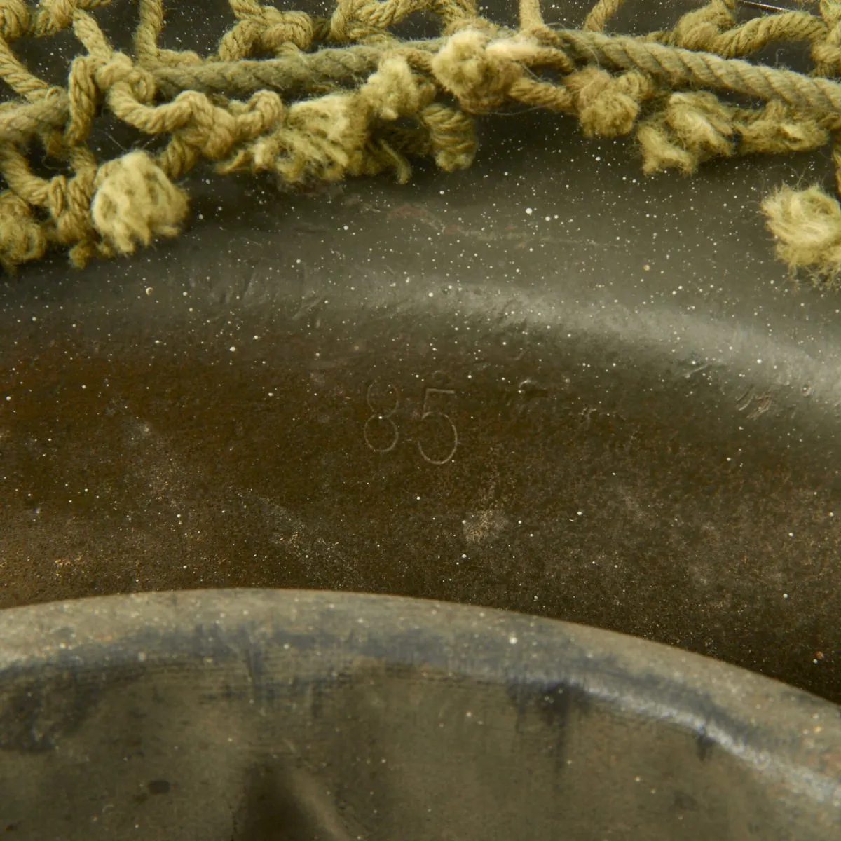 Original Canadian WWII Brodie MkII Steel Helmet with Net with size 6 7/8 liner - Dated 1942