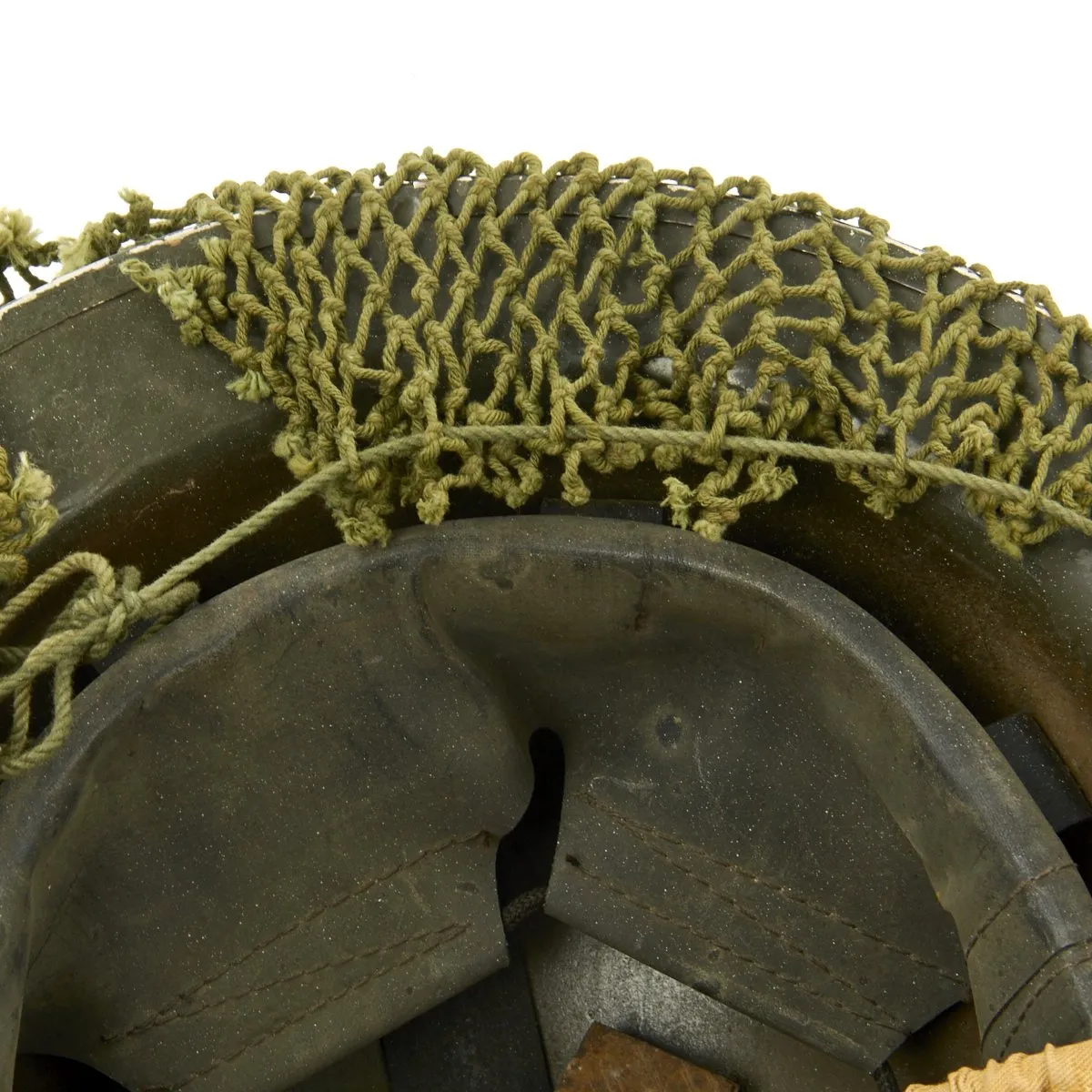Original Canadian WWII Brodie MkII Steel Helmet with Net with size 6 7/8 liner - Dated 1942