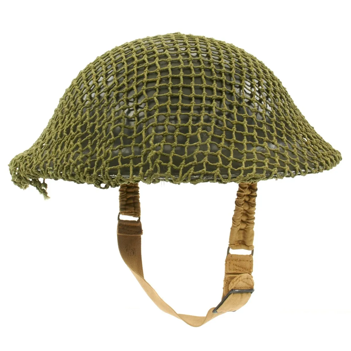 Original Canadian WWII Brodie MkII Steel Helmet with Net with size 6 7/8 liner - Dated 1942